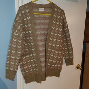 Dreamers Chevron Patterned Cardigan Size S/M